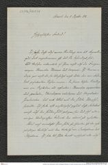 Nachlass Franz Steindachner, Brief und Beilage (Preisliste) von Gustav Schneider (senior) an Franz Steindachner (03.09.1882), Inv.Nr. 461.31, Seite 1